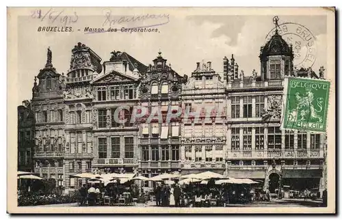 Cartes postales Bruxelles Maison des corporations