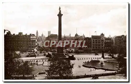 Cartes postales Great Britain Londres London Trafalgar Square et Whitehall