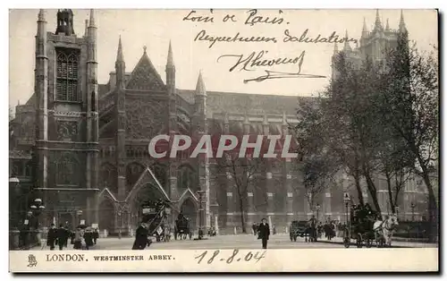 Cartes postales Great Britain Londres London Westminster abbey