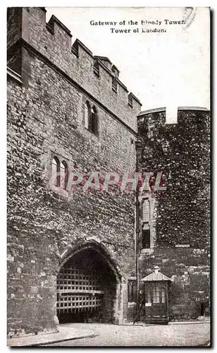 Cartes postales Londres London Gateway of the bloody tower Tower of London