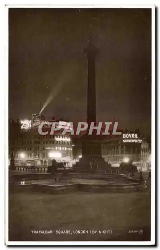 Cartes postales Londres London Trafalgar Square By night