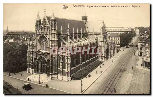 Bruxelles Cartes postales Eglise Notre DAme du Sablon et rue d ela Regence