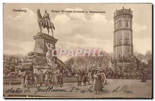 Cartes postales Duisburg Kaiser Wilhelm Denkmal u Wasserturm