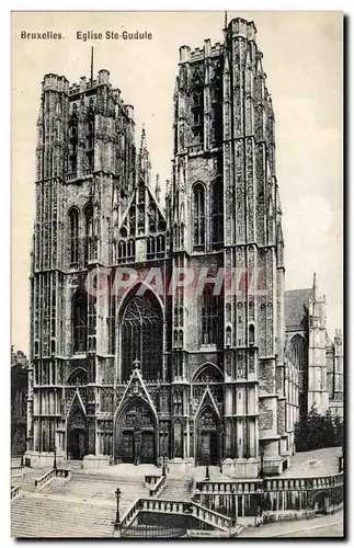 Cartes postales Bruxelles Eglise Ste Gudule