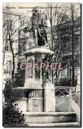 Cartes postales Bruxelles Statue des comtes d'Egmont et de Hornes
