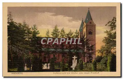 Cartes postales Arenberg Aussenansicht der kirche vom neuen Friedhof