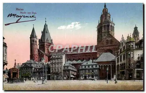 Cartes postales Mainz Markt mit Dom