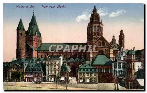 Cartes postales Mainz Dom vom Markt