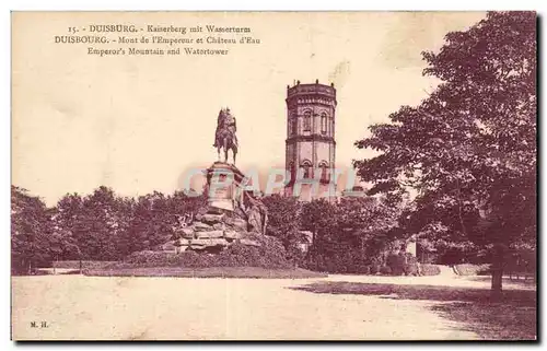 Cartes postales Duisburg Mont de l&#39empereur et chateau d&#39eau