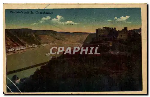 Cartes postales Rheinfels mit St Goarshausen