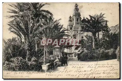 Cartes postales Monte Carlo Monaco Le theatre entre les palmiers