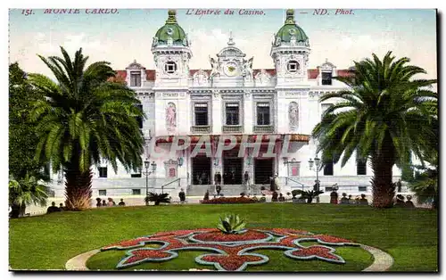 Cartes postales Monaco Monte Carlo L'entree du casino