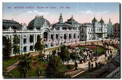 Cartes postales Monaco Monte Carlo Facade du casino