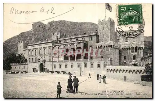 Cartes postales Monaco Monte Carlo Le palais du prince et la tete de chien