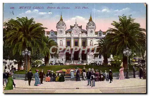 Cartes postales Monaco Monte Carlo Entree du casino