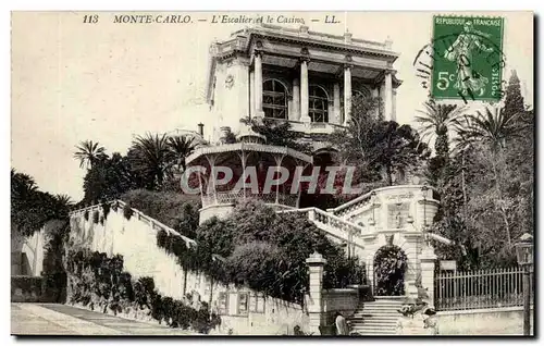 Cartes postales Monaco Monte Carlo L'escalier et le casino