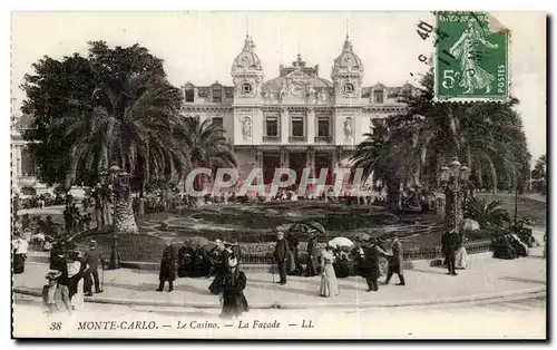 Cartes postales Monaco Monte Carlo Le casino La facade