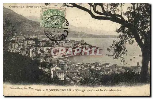 Cartes postales Monaco Monte Carlo Vue generale et la Condamine