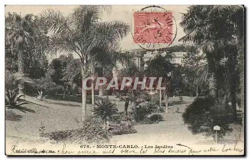 Cartes postales Monaco Monte Carlo Les jardins