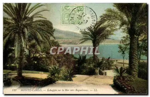 Cartes postales Monaco Monte Carlo Echappee sur la mer vers roquebrune