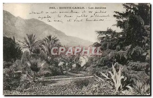 Cartes postales Monaco Monte Carlo Les jardins