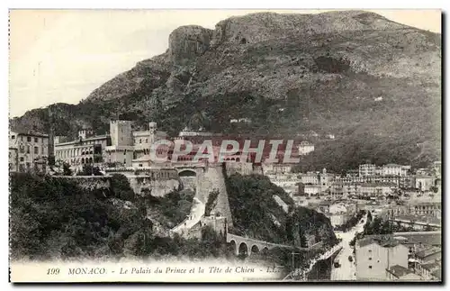 Cartes postales Monaco Monte Carlo Le palais du prince et la tete de chien