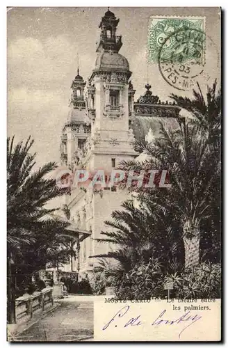 Cartes postales Monaco Monte Carlo Le theatre entre les palmiers