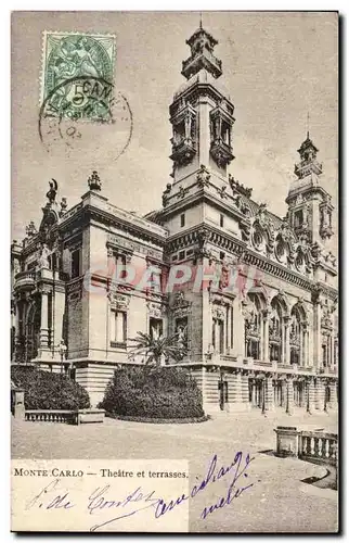 Cartes postales Monaco Monte Carlo Theatre et terrasses