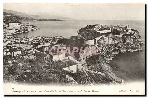 Cartes postales Monaco Monte Carlo La condamine et le rocher