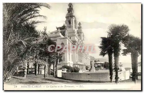 Cartes postales Monaco Monte Carlo Le casino et les terrasses