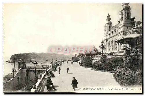 Cartes postales Monaco Monte Carlo Le casino et les terrasses