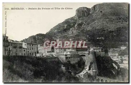 Cartes postales Monaco Monte Carlo Palais du prince et tete de chien