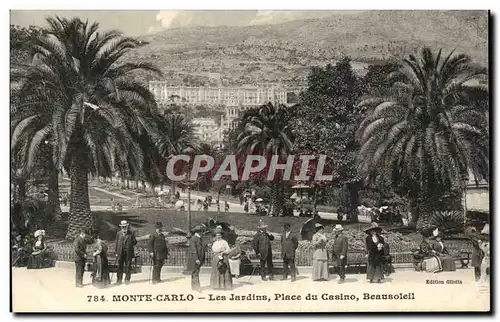 Cartes postales Monaco Monte Carlo Les jardins Place du casino Beausoleil