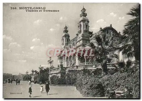 Cartes postales Monaco Monte Carlo Theatre et terrasses