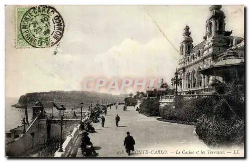 Cartes postales Monaco Monte Carlo Le casino et les terrasses