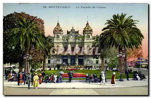 Cartes postales Monaco Monte Carlo La facade du casino