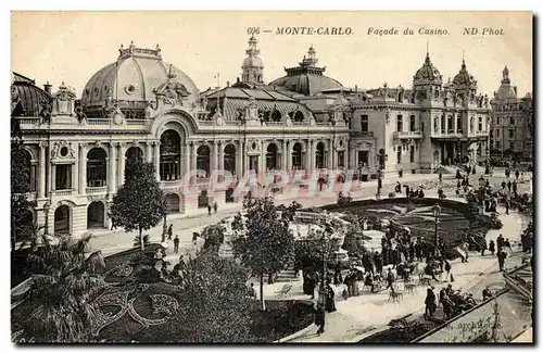 Cartes postales Monaco Monte Carlo Facade du casino