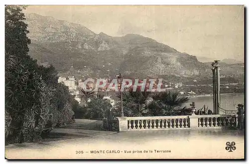 Cartes postales Monaco Monte Carlo Vue prise de la terrasse