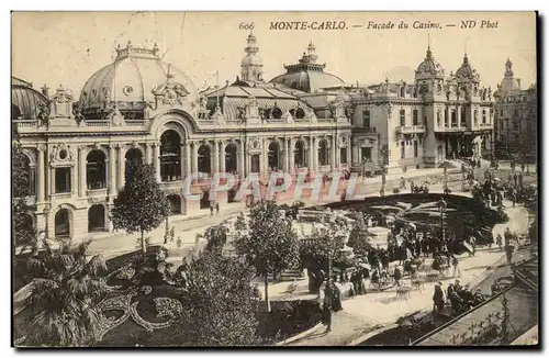 Cartes postales Monaco Monte Carlo Facade du casino