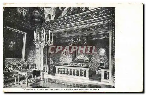Cartes postales Monaco Monte Carlo Palais du prince Chambre du duc d'York