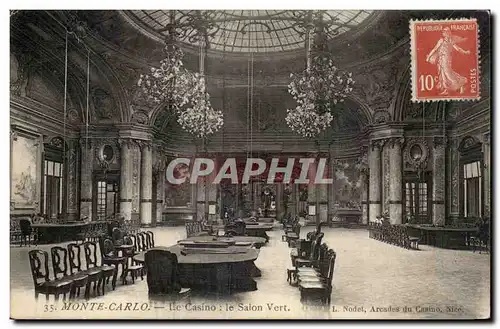 Cartes postales Monaco Monte Carlo Casino Le salon vert