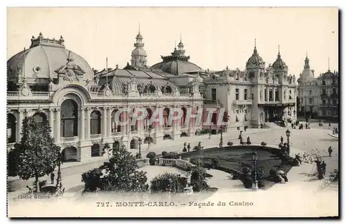 Cartes postales Monaco Monte Carlo Facade du casino