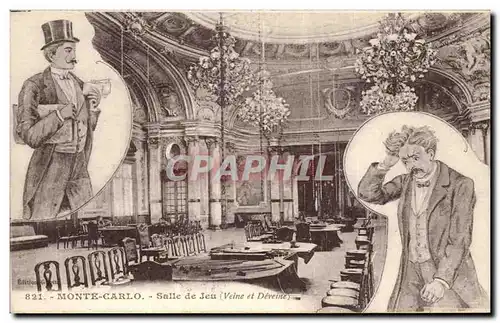 Cartes postales Monaco Monte Carlo Salle de jeu Veine et deveine