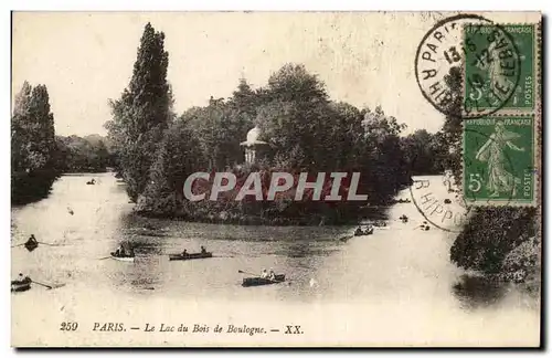 Cartes postales Paris Le lac du Bois de Boulogne