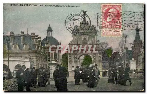 Cartes postales Bruxelles Exposition Entree de Bruxelles kermesse 1910