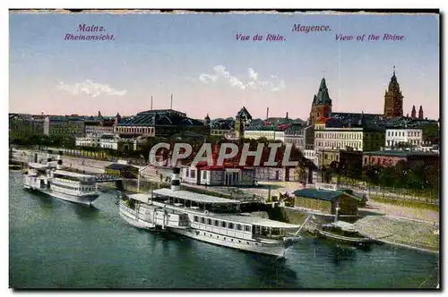 Cartes postales Mainz Vue du Rhin Mayence