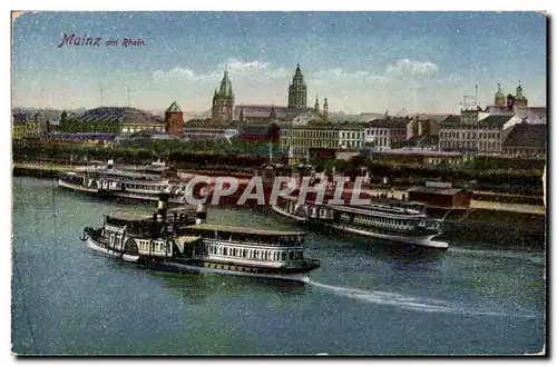 Cartes postales Mainz Vue du Rhin Mayence