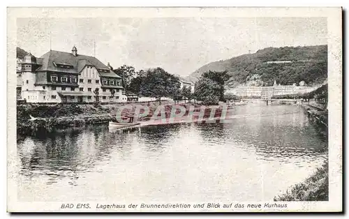 Cartes postales Bad Ems Lagerhaus der Brunenndirektion und blick auf das nue Kurhaus