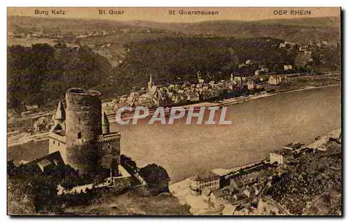 Cartes postales Burg Katz St Goar St Goarshausen Der Rhein