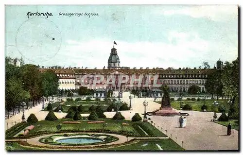 Ansichtskarte AK Karlsruhe Grossherzogl Schloss